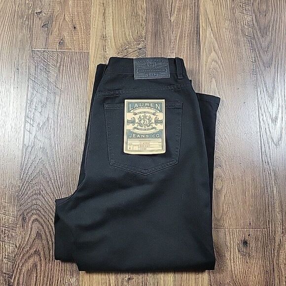 Lauren Jeans Co Jeans Womens 4 Black Classic Midcalf Capri Pants Tags - Picture 1 of 8